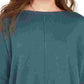Style & Co Women's Seam Front Tunic Sweater Green Size Petite Medium