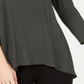 Alfani Women's Woven Back Top Gray Size XL