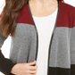 Charter Club Women's Milano Colorblocked Cotton Completer Sweater Black Size Petite Large