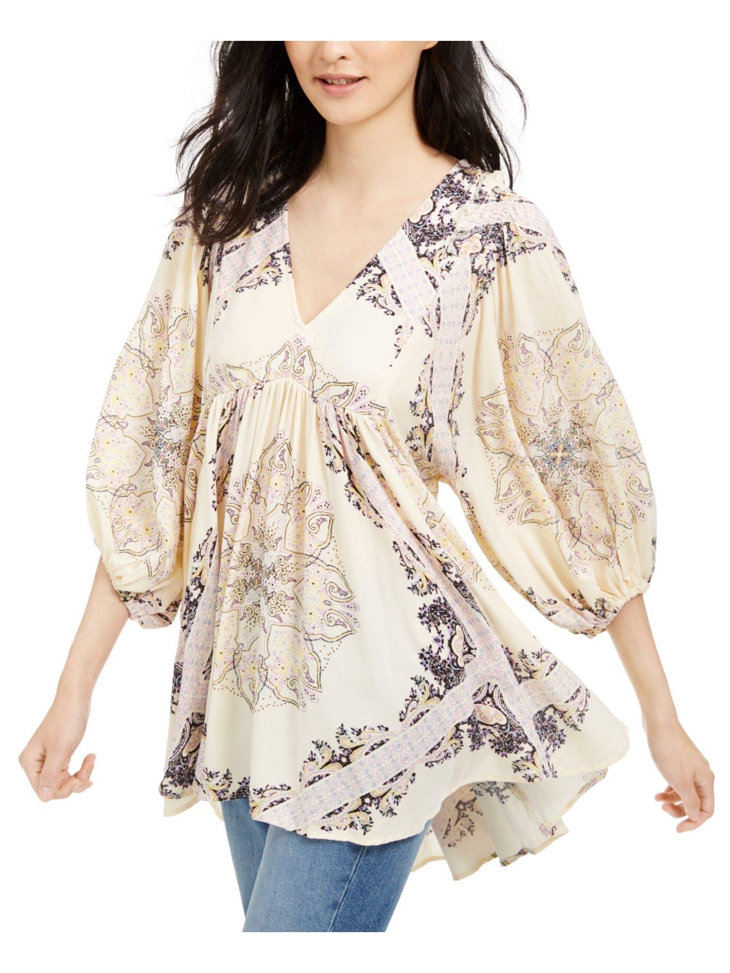 Free People Women's Talk Tunic White Size Small
