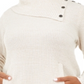Style & C oWomen's Plus Button Trim Sweater White/Black Size 0X