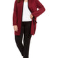 Alfani Women's Plus Sweater Jacket Maroon Size -0X