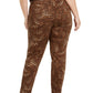 Charter Club Women's Printed Lexington Straight Leg Jeans Brown Size 14W