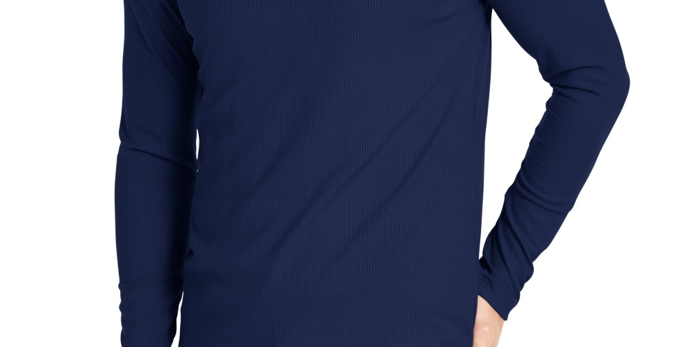 Alfani Men's Lightweight Ribbed Quarter Zip Pullover Blue Size X-Large