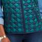 Karen Scott Women's Plaid Puffer Vest Green Size Petite S