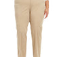 Charter Club Women's Plus Denim Mid Rise Trouser Pants Tan Brown Size 14W