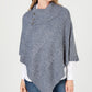 Karen Scott Women's Envelope Poncho Blue Size S/M