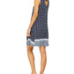 Style & Co Women's Floral Print Sleeveless Swing Dress Navy Size PP