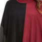 Alfani Women's Turtleneck Colorblock Poncho Sweater Red Size Petite Large