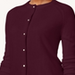 Karen Scott Women's Luxsoft Button Cardigan Maroon Size -Petite L