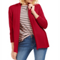 Charter Club Women's Shawl Collar Mixed Stitch Sweater Red Size Petite S