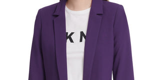 DKNY Women's Open Front Jacket Purple Size 2