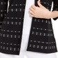 Alfani Women's Dot Stitch Open Front Cardigan Black Size Petite L