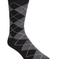 Cole Haan Men's Classic Argyle Crew Socks Black Size Large