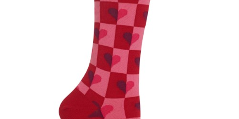 Hot Sox Women's Half Hearts Crew Socks Shoe Red Size 4-10.5
