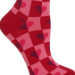 Hot Sox Women's Half Hearts Crew Socks Shoe Red Size 4-10.5