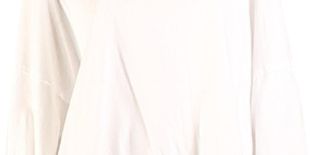 Free People Women's Cotton Casual T-Shirt White Size Medium