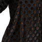 Alfani Women's Black Polka Dot 3/4 Sleeve Top  Size S Black Size Small