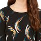 Alfani Women's Printed Poncho Top Black Size Petite Small
