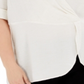 Alfani Women's Plus Drape Surplice Top White Size 1X