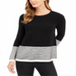 Charter Club Women's Ribbed Sweater Black Size Petite L