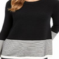Charter Club Women's Ribbed Sweater Black Size Petite L