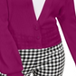 INC International Concepts Women's Ribbed Blouson Sleeve Cardigan Cranberry Rose Size Petite XL