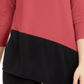 Alfani Women's Colorblocked Asymmetric Top Pink-Black  Size Petite S