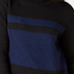 Karen Scott Women's Colorblocked Cotton Turtleneck Sweater Blue-Black Size Petite S