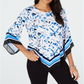 Alfani Women's Blouse Cobalt Breeze Blue Size Petite Large