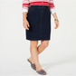 Charter Club Women's Denim Tummy Control Skirt Blue Size 8