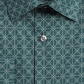 Alfani Men's Woven Printed Dress Shirt Green Size S