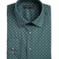 Alfani Men's Woven Printed Dress Shirt Green Size S