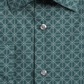 Alfani Men's Woven Printed Dress Shirt Green Size S