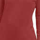 JM Collection Women's Embellished Sleeve V Neck Sweater Red Size Large