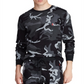 Ralph Lauren Men's Camo Waffle Knit Thermal Pajama Shirt Gray Size Medium