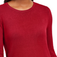 JM Collection Women's Button Cuff Crewneck Sweater Red Size XX-Large