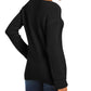 Charter Club Women's Solid Long Sleeve V Neck T-Shirt Top Black Size Petite Large