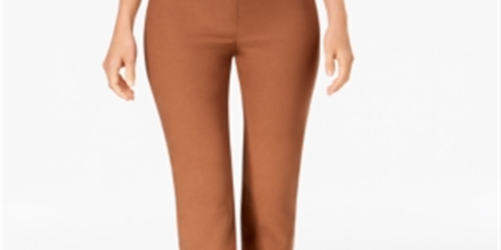 Charter Club Women's Chelsea Tummy Control Ankle Pants Copper Size 4 Petite