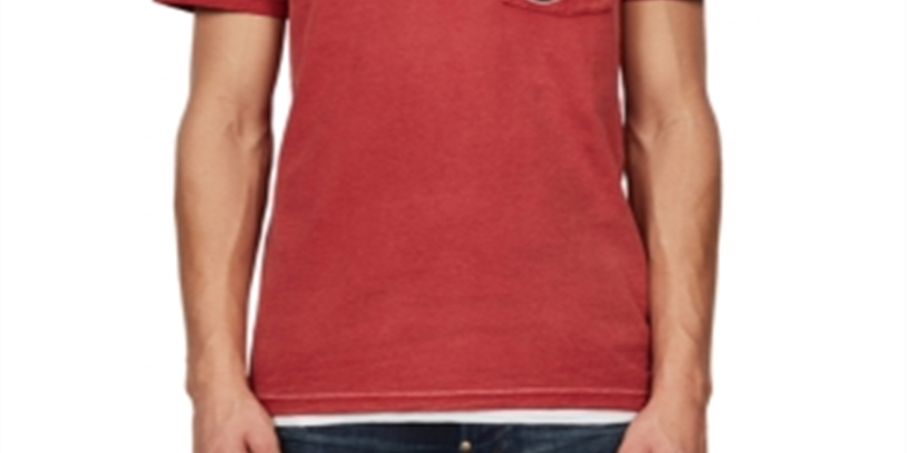 G-Star Raw Men's Patch Pocket T-Shirt Red Size 2XL