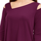 Alfani Women's Asymmetrical Cut Out Top Maroon Size Petite L