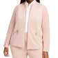 Alfani Women's Plus Faux Suede Zip Jacket Pink Size 0X