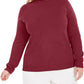 Karen Scott Women's Plus Turtleneck Luxsoft Sweater Maroon Size 0X