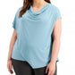 Alfani Women's Plus Size Asymmetrical Drape-Neck Top Green Size 2X