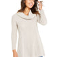 Style & Co Women's Solid Long Sleeve Crew Neck Blouse Sweater Brown Size Petite X-Large