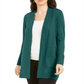 JM Collection Women's Open Front Cardigan Green Sequoia Size Petite L