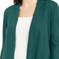 JM Collection Women's Open Front Cardigan Green Sequoia Size Petite L