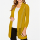 Alfani Women's Long Mixed Stitch Completer Cardigan Gold Size M