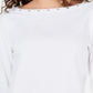 Karen Scott Women's Studded Boat Neck Cotton Top White Size Petite XL