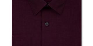 Calvin Klein Men's Heather Collared Work Dress Shirt Wine Size 17/32-33